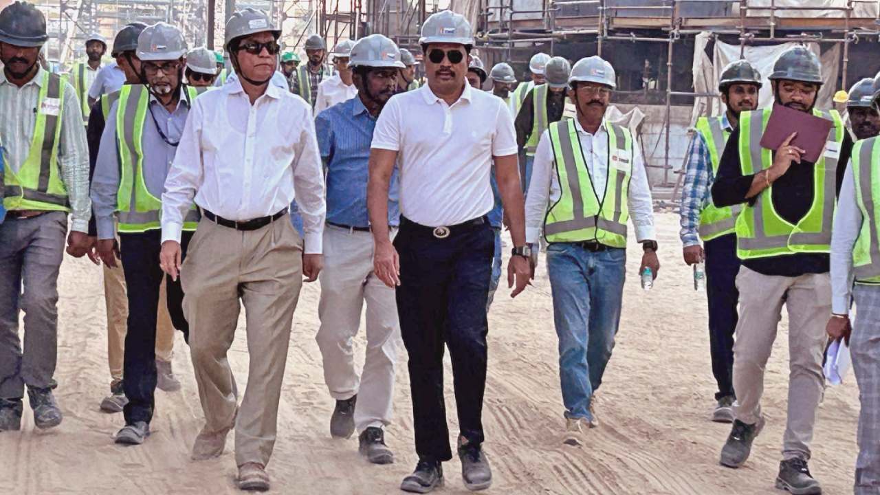 MEIL MD PV Krishna Reddy Visit to Barmer Refinery