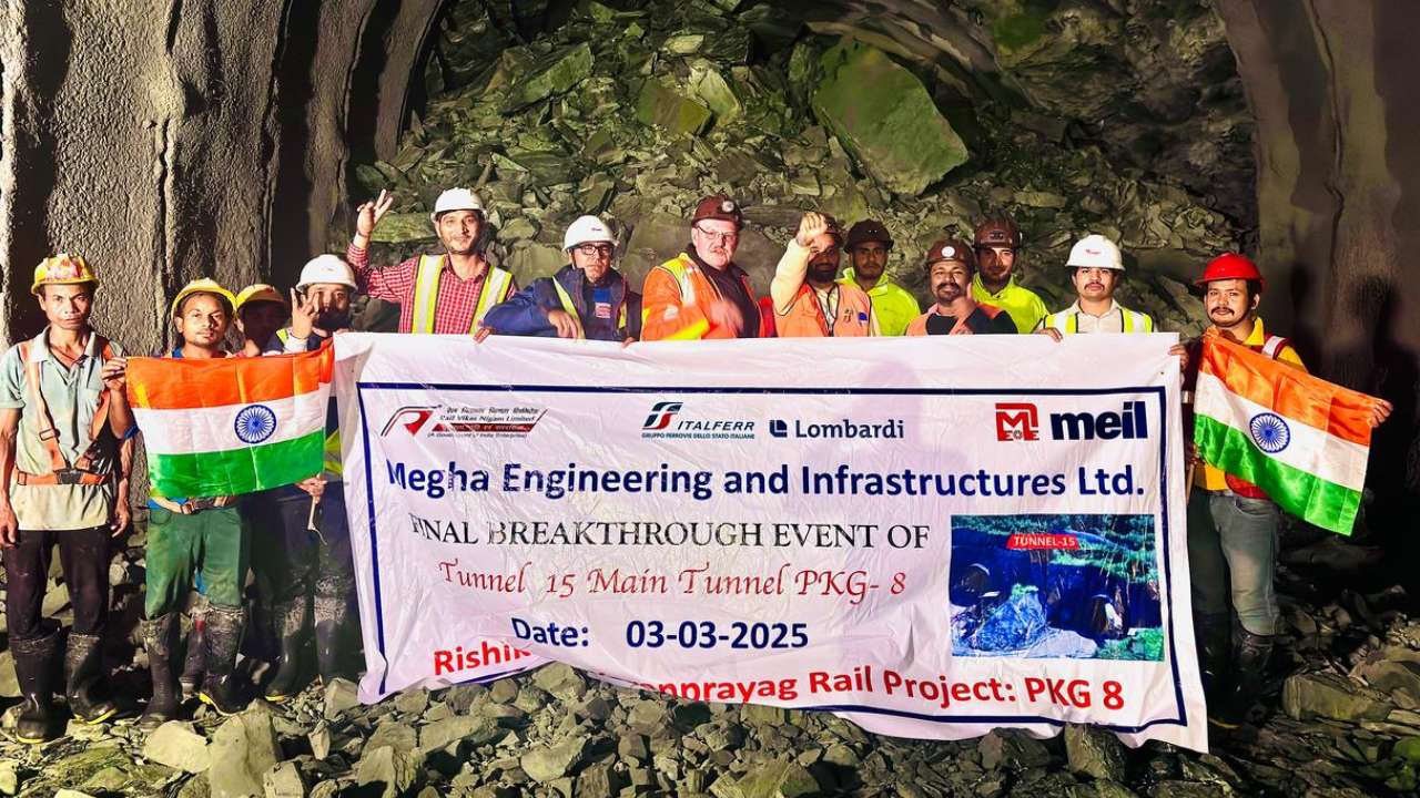 Breakthrough Achieved at Rishikesh Karnaprayag Rail Tunnel Project