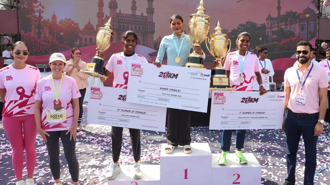 35,000 Unite in Hyderabad for Pink Power Run 3.0