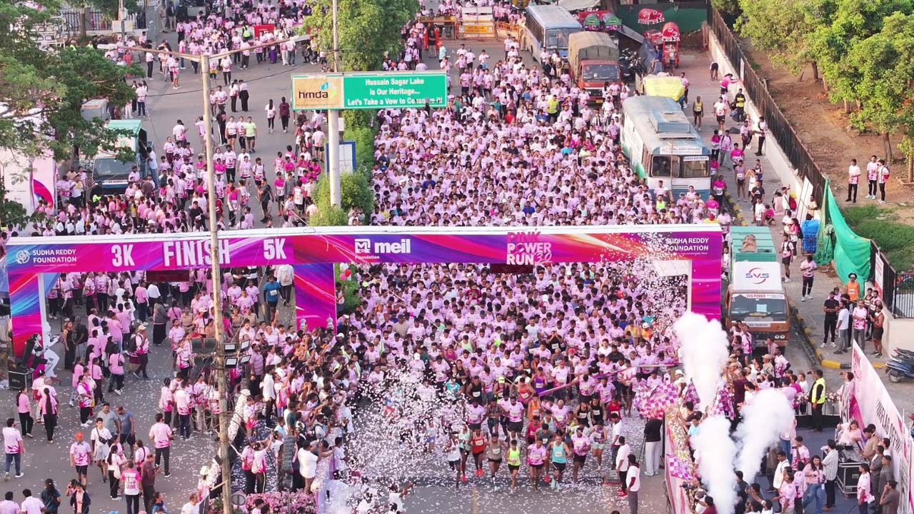 35,000 Unite in Hyderabad for Pink Power Run 3.0