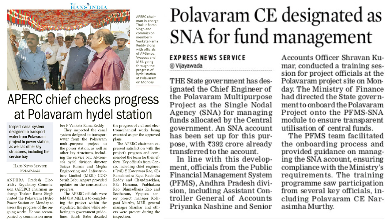 APERC Chairman Reviews Progress at Polavaram HEPP