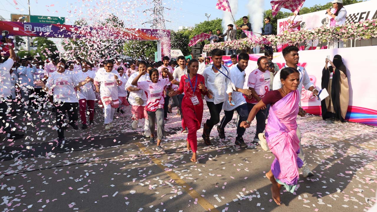 35,000 Unite in Hyderabad for Pink Power Run 3.0