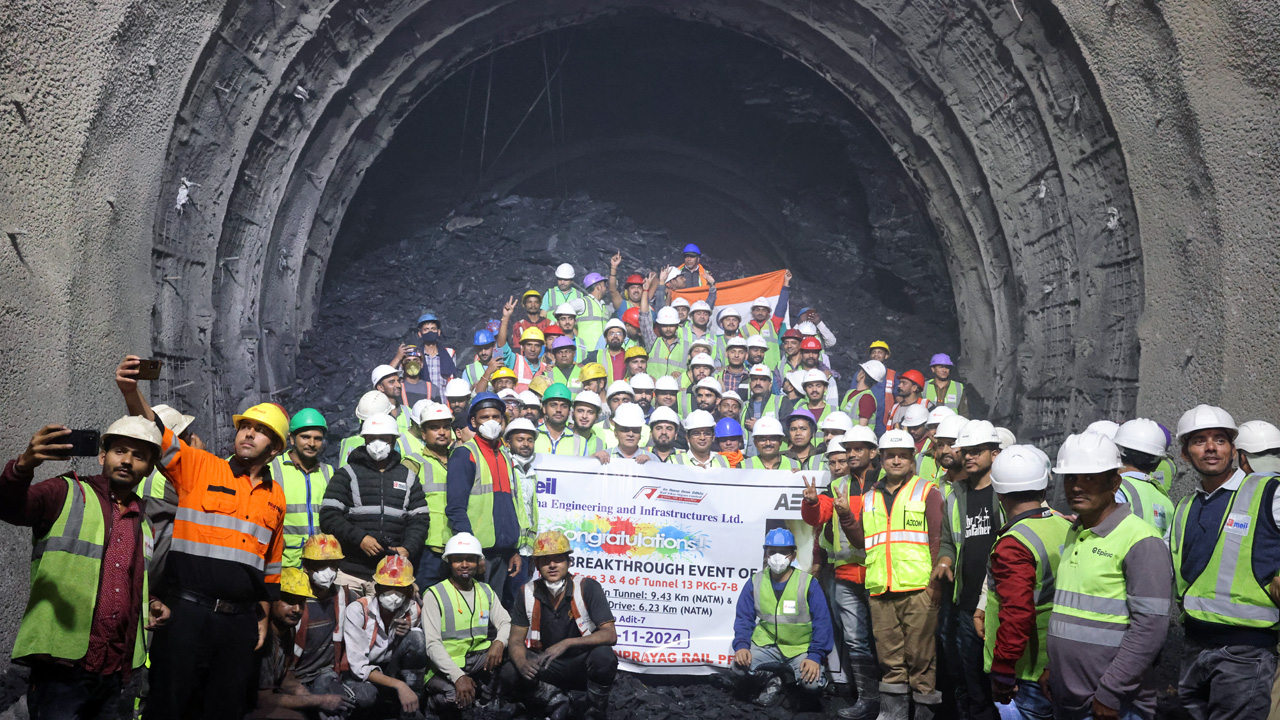 MEIL achieved Key tunnel break-through at High-altitude in Uttarkhand