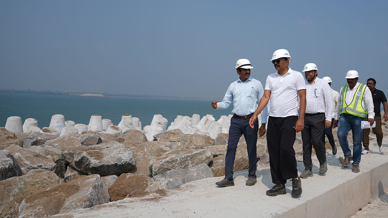 MD PV Krishna Reddy Visits Machilipatnam Port Site
