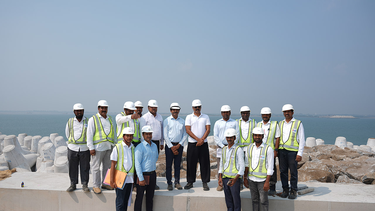 MD PV Krishna Reddy Visits Machilipatnam Port Site