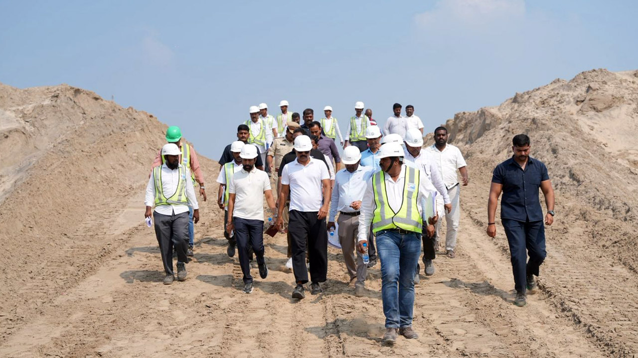 MD PV Krishna Reddy Visits Machilipatnam Port Site