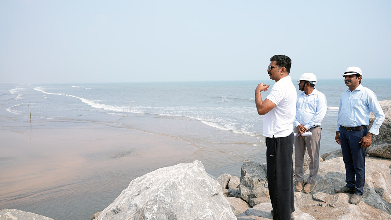 MD PV Krishna Reddy Visits Machilipatnam Port Site