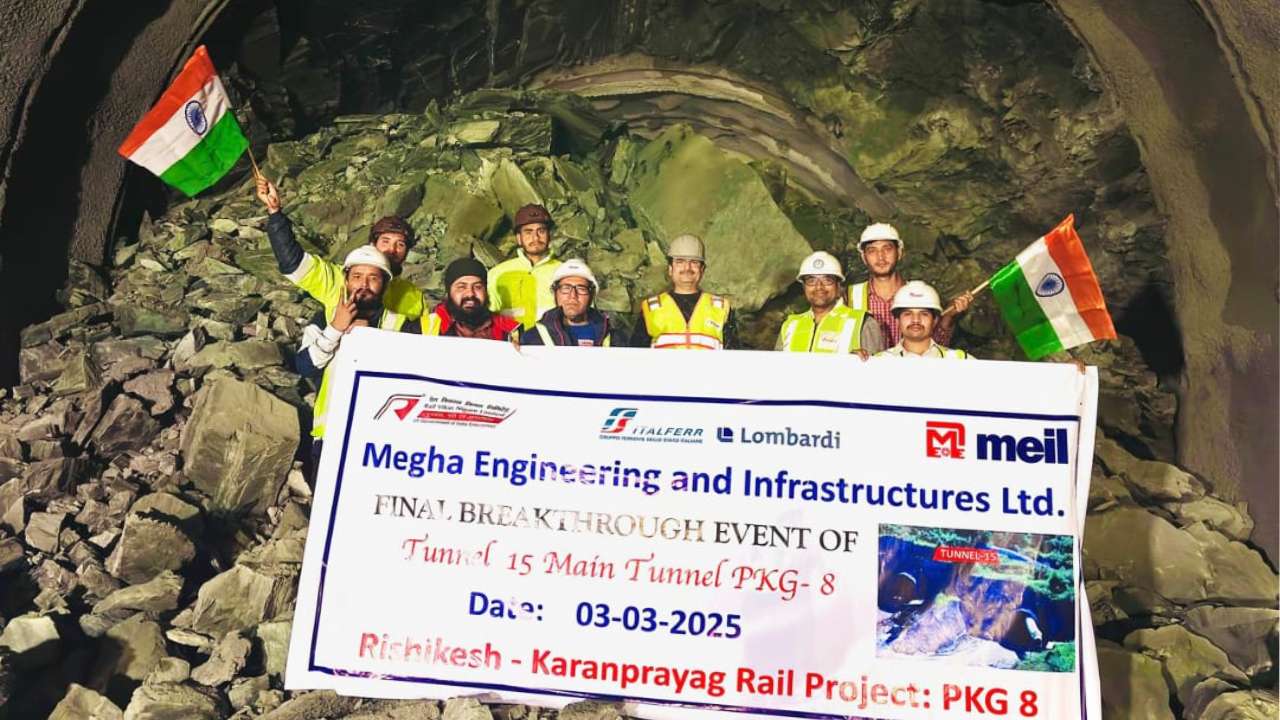 Breakthrough Achieved at Rishikesh Karnaprayag Rail Tunnel Project
